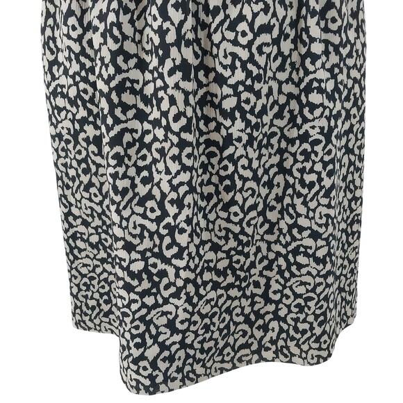 NWOT! ANN TAYLOR LOFT! BLACK AND TAN TAUPE LEOPARD, WIDE WAIST FULL SKIRT! SZ 12 - Picture 4 of 8